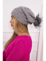 Sandra K210 fleecová čiapka svetlo šedá