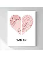 Personalizovaný magický fotorámik – 40x50 – Dve miesta, jedno srdce Personalizovaný magický fotorámik – 40x50 – Dve miesta, jedno srdce