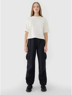 Dámske tričko oversize s potlačou 4F 4FWSS25TTSHF1971-11S