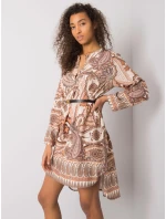 Šaty DHJ SK 5766 1.32X béžová Šaty DHJ SK 5766 1.32X béžová