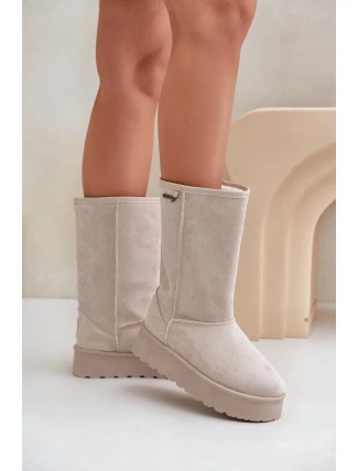 Snežnice s vysokou platformou Big Star OO274894 Light Beige