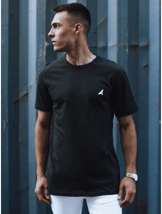 Pánske základné bavlnené tričko čierne FashionStreet RX5575 Pánske základné bavlnené tričko čierne FashionStreet RX5575