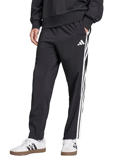 Pánske nohavice adidas Essentials Stanford s 3 prúžkami a otvoreným lemom Black JC8491