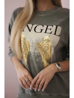 Bavlnený set Angel tepláky + nohavice khaki