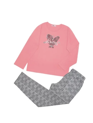 Dámske pyžamo 165/053 lososová vzor - Karol