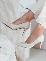 Dámske topánky na podpätku CRANTIK beige FashionStreet ZY0746