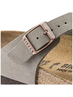 Pánske sivé žabky Birkenstock Gizeh Birko-Flor Nubuck Stone regular wide (43391) dámske Pánske sivé žabky Birkenstock Gizeh Birko-Flor Nubuck Stone regular wide (43391) dámske