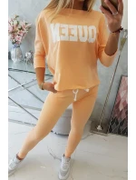 Súprava s potlačou Queen peach