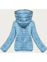 Modrá dámska bunda s kapucňou (DL011)