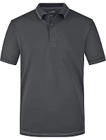 Daiber JN 569 Pánske elastické polo tričko z džerseju 02.0569 grafitová/biela Daiber JN 569 Pánske elastické polo tričko z džerseju 02.0569 grafitová/biela