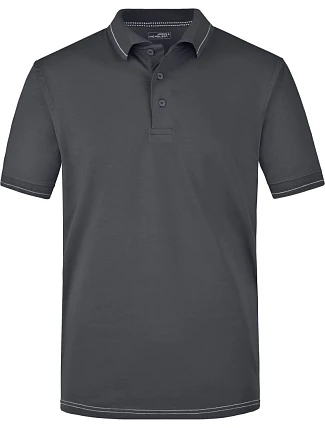 Daiber JN 569 Pánske elastické polo tričko z džerseju 02.0569 grafitová/biela Daiber JN 569 Pánske elastické polo tričko z džerseju 02.0569 grafitová/biela