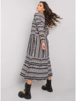Šaty D73771M30225A3EN čiernobiele