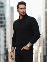 Pánsky čierny sveter FashionStreet WX2256z Pánsky čierny sveter FashionStreet WX2256z