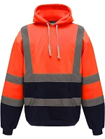 Mikina s kapucňou Yoko HVK 05 Hi-Vis 79.VK05, hi-vis oranžová/námornícka modrá Mikina s kapucňou Yoko HVK 05 Hi-Vis 79.VK05, hi-vis oranžová/námornícka modrá