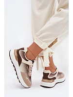 Dámské tenisky na platformě Hnědé Lelmira