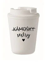 SISTERS BAGS - biely termohrnček 300 ml