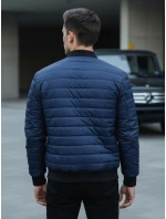 Pánska prešívaná bunda bomber navy blue FashionStreet TX4419