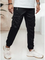 Pánske nákladné nohavice čierne FashionStreet UX4462
