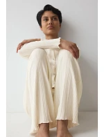 Univerzálne nohavice s rovným strihom a rebrovaním – Silk White – TRIUMPH Silk White – TRIUMPH Univerzálne nohavice s rovným strihom a rebrovaním – Silk White – TRIUMPH Silk White – TRIUMPH