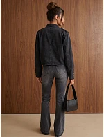 Dámska džínsová bunda Napoleonka, čierna, FashionStreet TY6044 Dámska džínsová bunda Napoleonka, čierna, FashionStreet TY6044