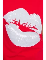 Blúzka s potlačou pier červená Blúzka s potlačou pier červená