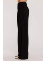 M890 Kombinéza s výstrihom a širokými nohavicami - čierna