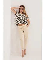 Šnúrové nohavice model 226478 Taliansko Moda Šnúrové nohavice model 226478 Taliansko Moda