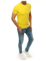 Pánske tričko bez potlače žlté FashionStreet RX4194
