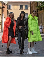 Dlhá zimná bunda v neónovej žltej farbe (jin-210) Dlhá zimná bunda v neónovej žltej farbe (jin-210)