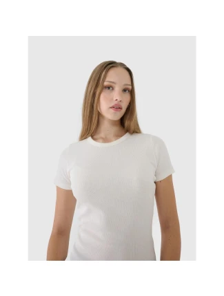 Dámske rebrované tričko 4F 4FWSS25TTSHF1968-11S
