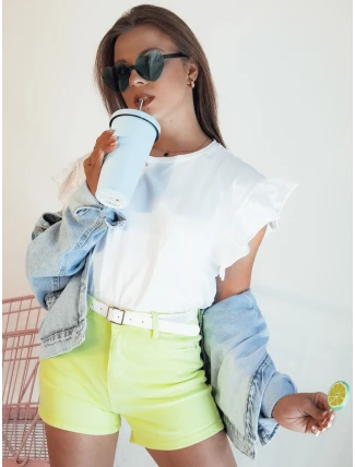 Dámske džínsové šortky GLAMWEAR žlté FashionStreet SY0361