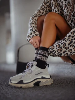 Milena ponožky 0200-127 Dva škvrnité pruhy 37-41