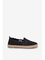 Espadryle Damskie Z Plecionką Vinceza 13625 Czarne