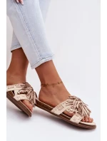 Dámské pantofle Béžové S Fringing Glorinna