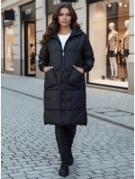 Płaszcz damski oversize NADIA pikowany czarny FashionStreet TY4542z Płaszcz damski oversize NADIA pikowany czarny FashionStreet TY4542z