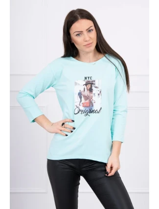 Blúzka s potlačou Original mint Blúzka s potlačou Original mint