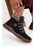 Ocieplane Botki Trapery Damskie Czarne Zenaya Ocieplane Botki Trapery Damskie Czarne Zenaya