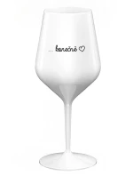 ...KONEČNĚ - bílá nerozbitná sklenice na víno 470 ml