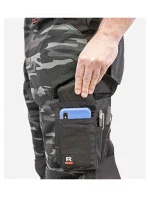 Vertex Camo pracovné nohavice pánske maskáčové tmavosivé