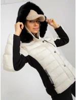 Dámska bunda NM KR BS 202 Svetlo béžová - Sport chic