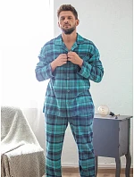 Pyžamo Key MNS 048 B26 s dlhými rukávmi, veľkosti M–2XL, zapínacie Pyžamo Key MNS 048 B26 s dlhými rukávmi, veľkosti M–2XL, zapínacie
