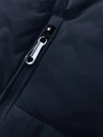 Tmavomodrá krátka dámska páperová vesta so stojačikom (16M9092-215) Tmavomodrá krátka dámska páperová vesta so stojačikom (16M9092-215)