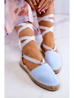 Damskie Wiązane Espadryle Big Star JJ274863 Niebieskie