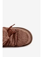 Śniegowce Dziecięce Młodzieżowe Z Futerkiem D.Franklin DFSH370011 Brązowe