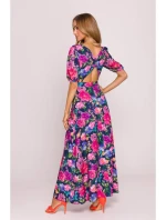 M858 Maxi šaty s odhaleným chrbtom - model 1