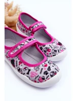 Dziecięce Papcie Baleriny Befado 114X521 Szaro-Różowe