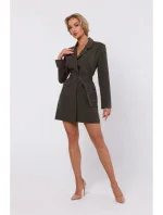 M749 Blejzrové šaty s opaskom - tmavo šedé