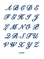 Výšivka monogram jedno písmeno Allegra skript Výšivka monogram jedno písmeno Allegra skript