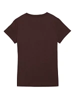 Dámske tričko Puma ESS Small No.1 Logo Tee(s), tmavo hnedé, 682373, 33
