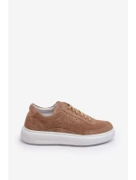 Pánska semišová športová obuv Zazoo 1544 beige Pánska semišová športová obuv Zazoo 1544 beige